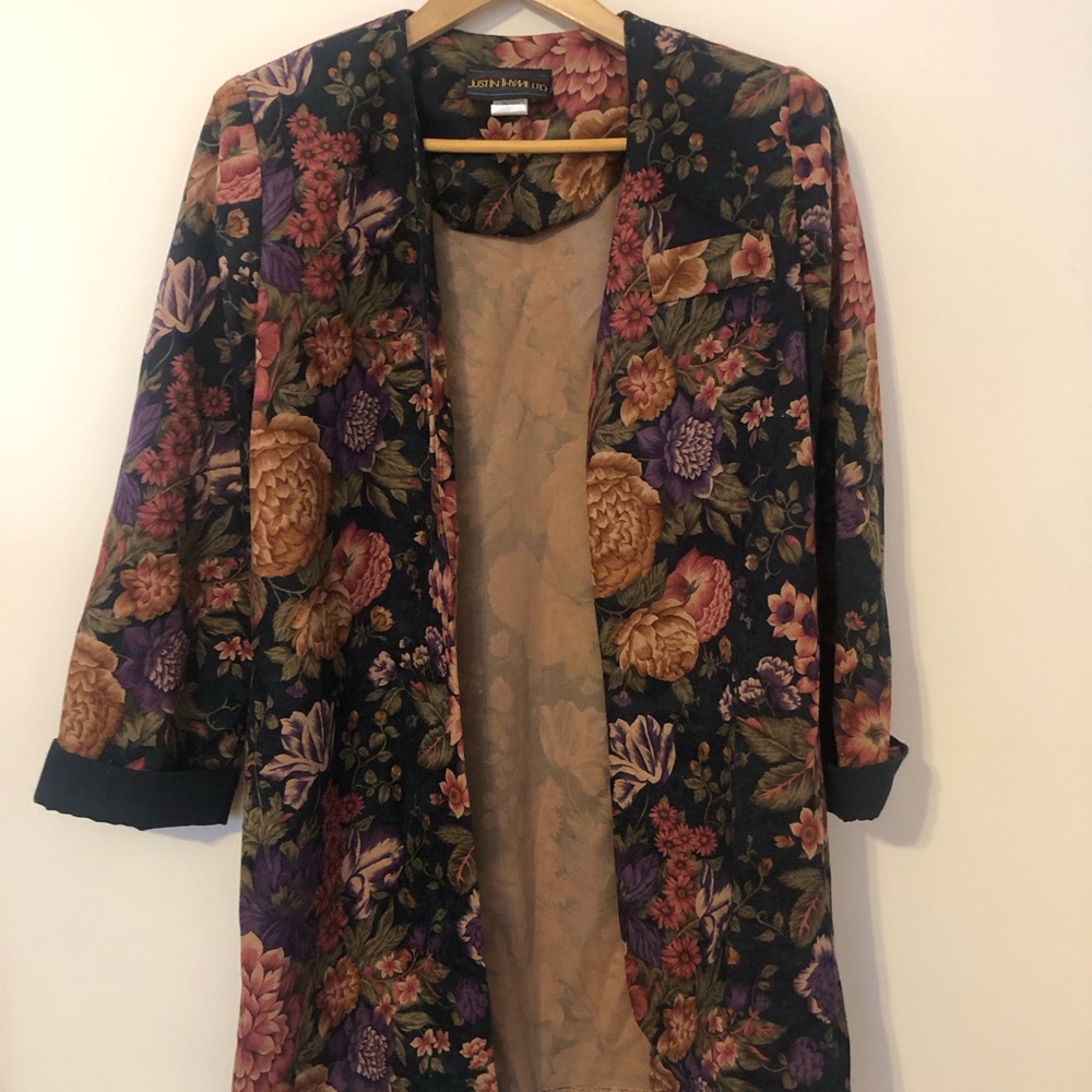 Vintage Warm Toned Floral Blazer